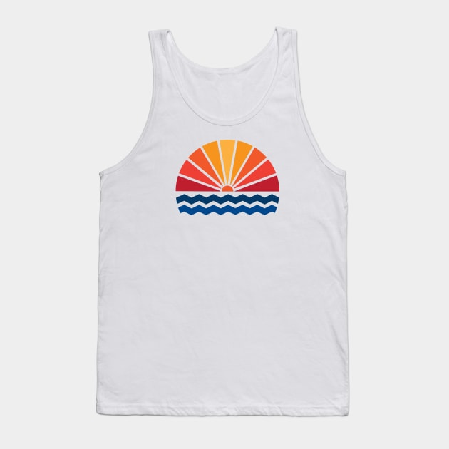 Retro sunset Tank Top by gegogneto